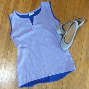 Two Tone Purple Sleeveless Top